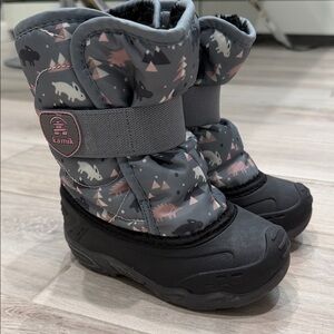 Kamik Kids Snow Boots - Gray and Pink